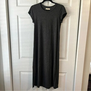 Madewell crew neck T-shirt dress in Heather Charcoal size small